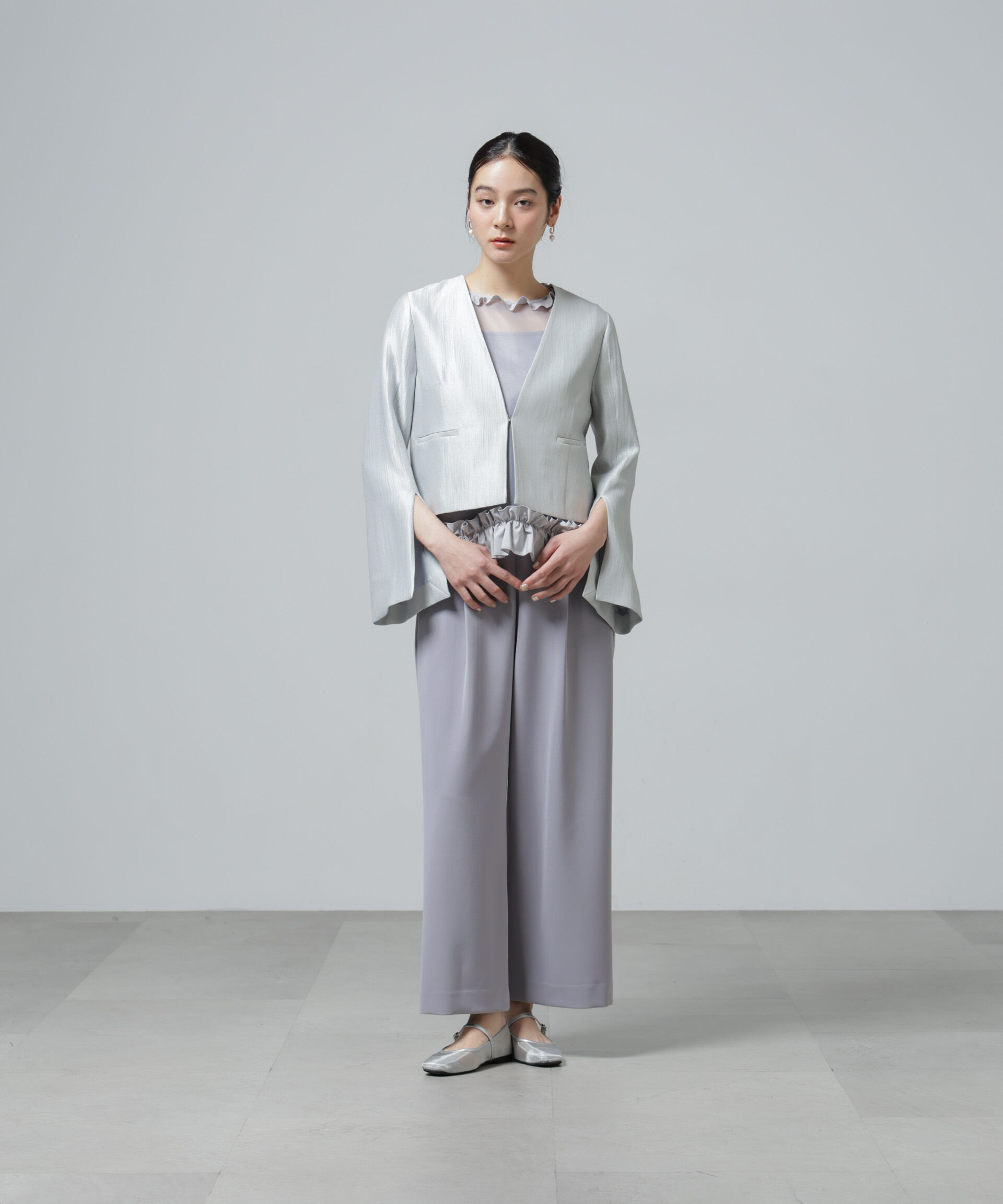 nano･universe「スリットスリーブショートジャケット」|テーラードジャケット|