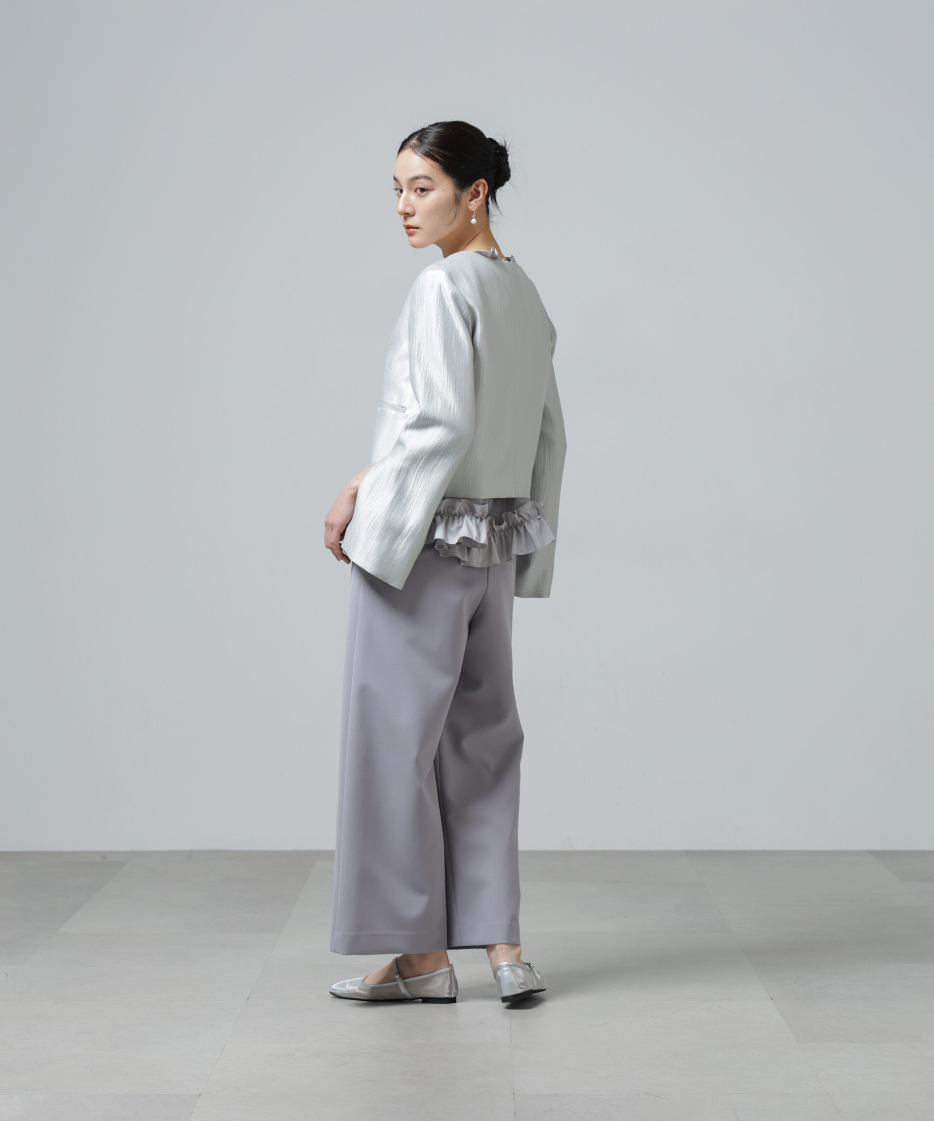 nano･universe「スリットスリーブショートジャケット」|テーラードジャケット|