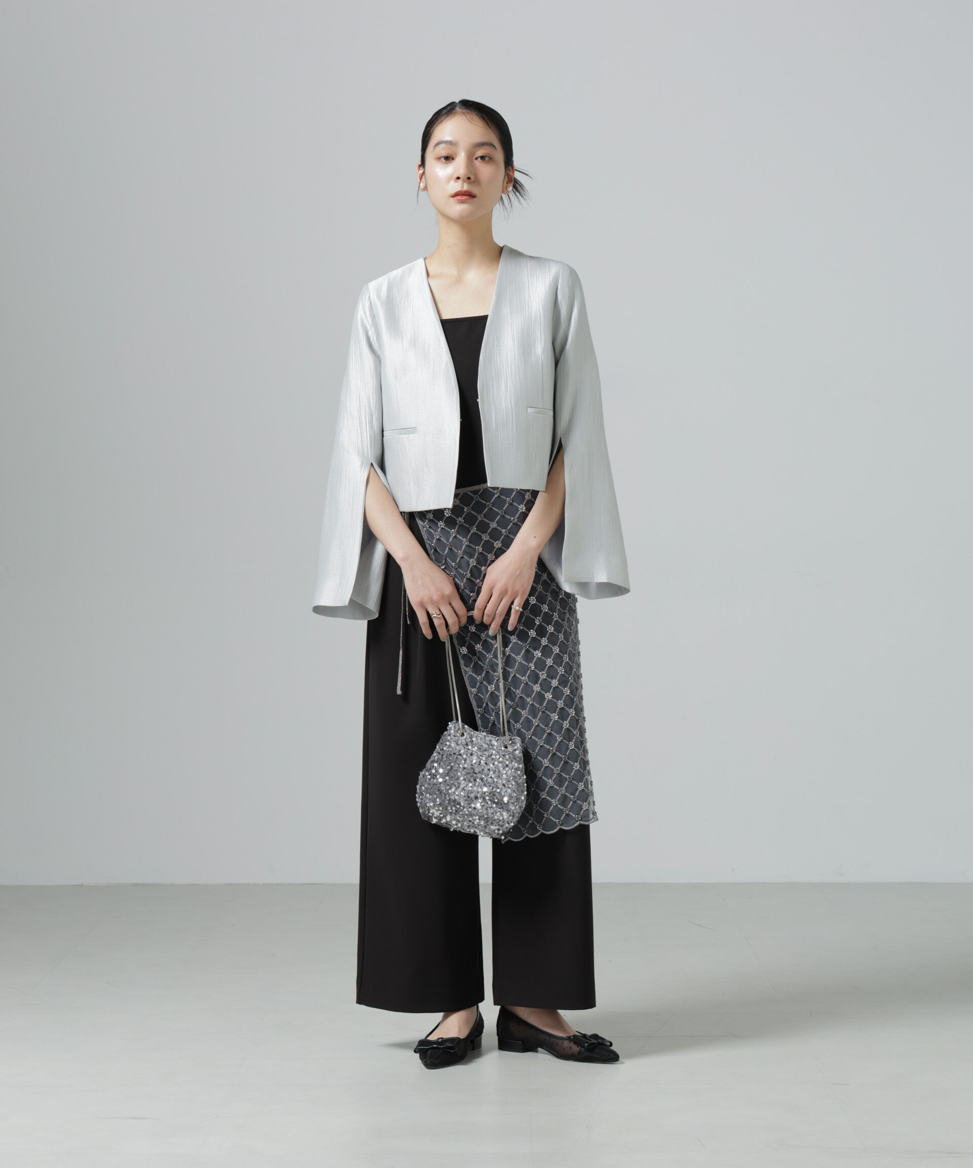 nano･universe「スリットスリーブショートジャケット」|テーラードジャケット|