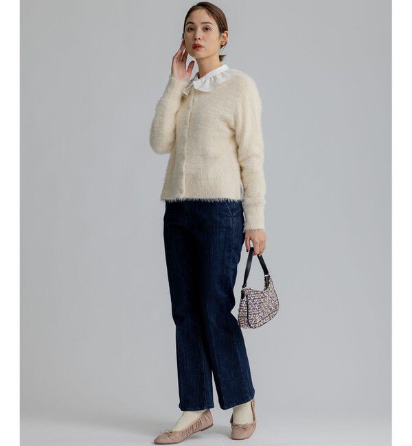 組曲「【前後着用可】2WAYナイロンファー ニット」|カーディガン|