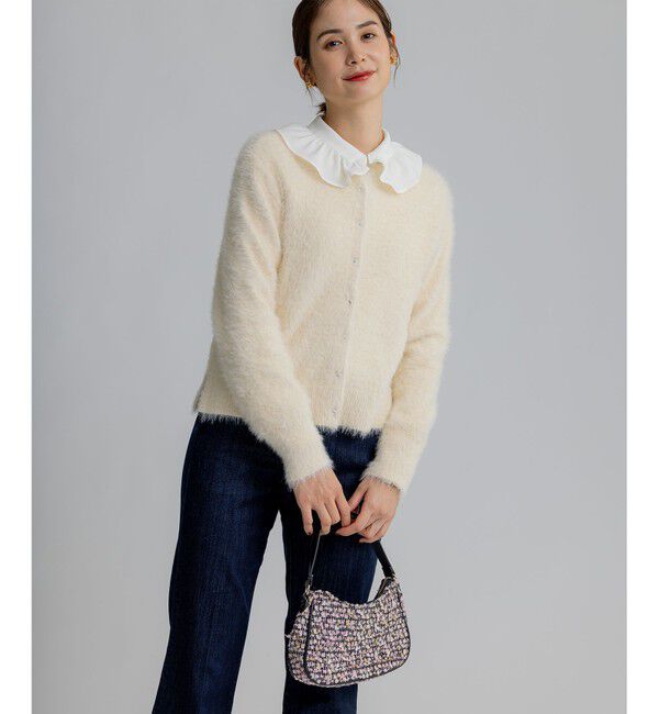 組曲「【前後着用可】2WAYナイロンファー ニット」|カーディガン|