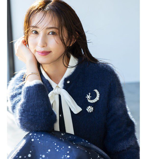 組曲「【前後着用可】2WAYナイロンファー ニット」|カーディガン|