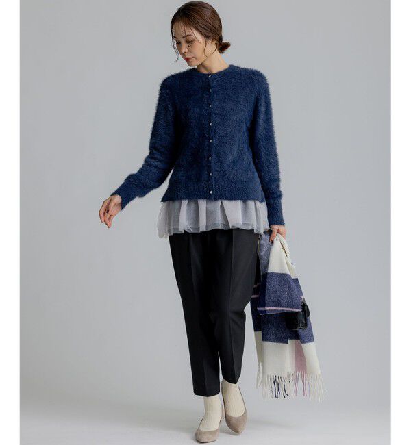 組曲「【前後着用可】2WAYナイロンファー ニット」|カーディガン|