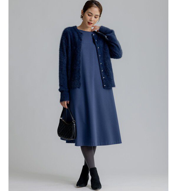 組曲「【前後着用可】2WAYナイロンファー ニット」|カーディガン|