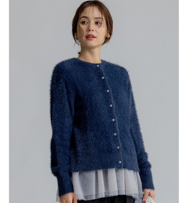 組曲「【前後着用可】2WAYナイロンファー ニット」|カーディガン|