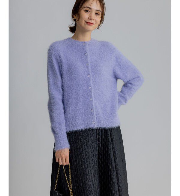 組曲「【前後着用可】2WAYナイロンファー ニット」|カーディガン|