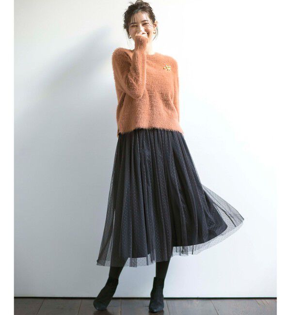 組曲「【前後着用可】2WAYナイロンファー ニット」|カーディガン|