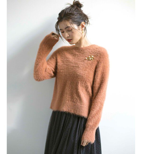 組曲「【前後着用可】2WAYナイロンファー ニット」|カーディガン|