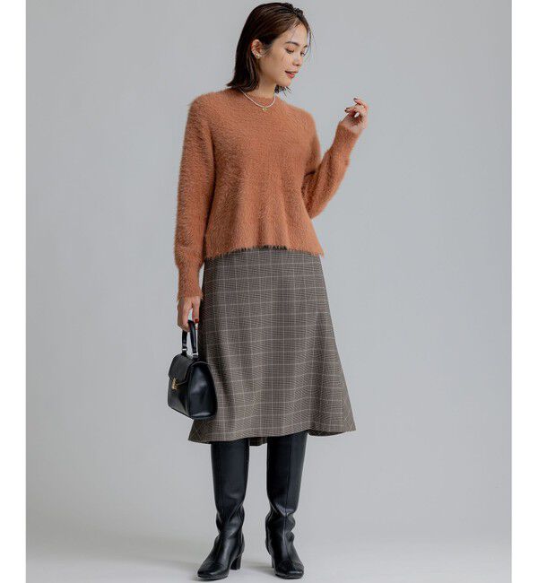 組曲「【前後着用可】2WAYナイロンファー ニット」|カーディガン|