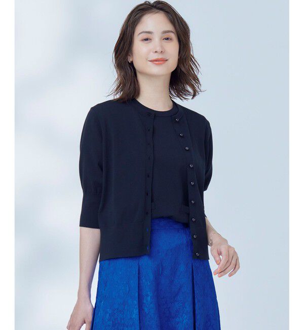 組曲「【洗える・6色展開】CANDYボタン 半袖カーディガン」|カーディガン|