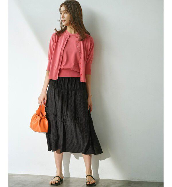 組曲「【洗える・6色展開】CANDYボタン 半袖カーディガン」|カーディガン|