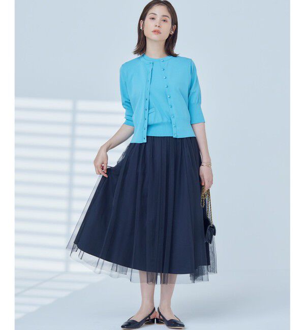 組曲「【洗える・6色展開】CANDYボタン 半袖カーディガン」|カーディガン|