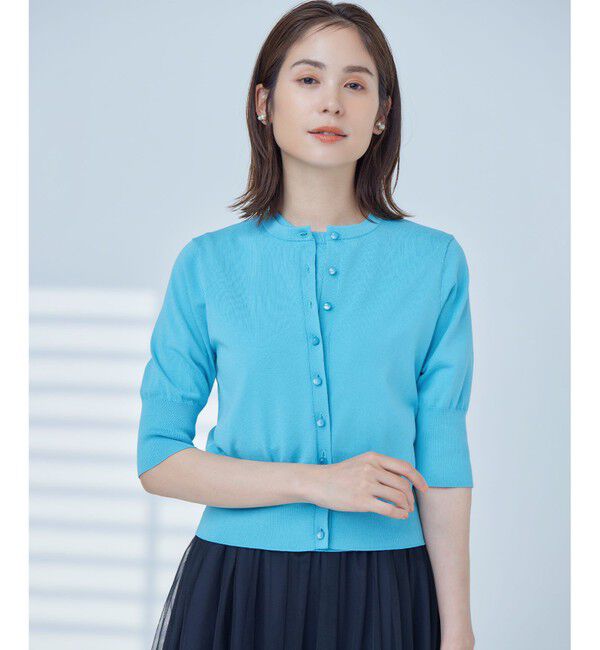 組曲「【洗える・6色展開】CANDYボタン 半袖カーディガン」|カーディガン|