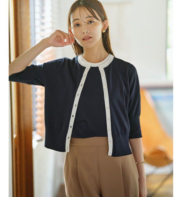 組曲「【洗える・6色展開】CANDYボタン 半袖カーディガン」|カーディガン|ﾈｲﾋﾞｰ&times;ｵ