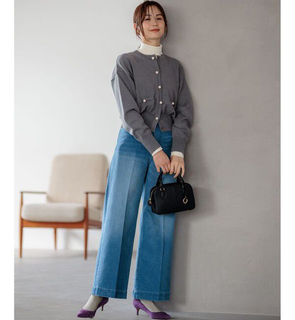 組曲「【WEB限定色あり】ELENA パールボタン ニットジャケット」|カーディガン|
