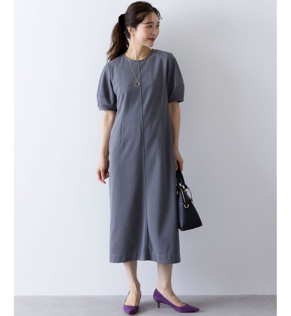 組曲「ジョーゼットジャージーサック ワンピース」|ワンピース|グレー系