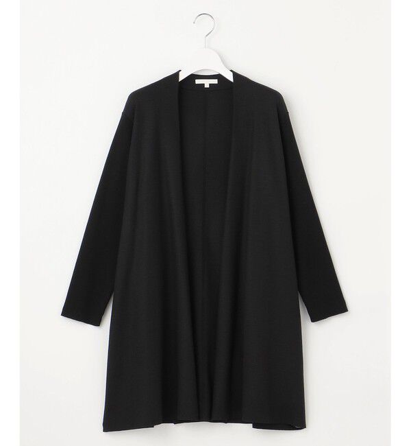 自由区「【洗える】ウールニットコンビジャージー ライトアウター」|カーディガン|