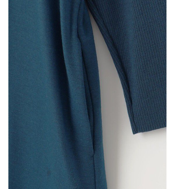 自由区「【洗える】ウールニットコンビジャージー ライトアウター」|カーディガン|