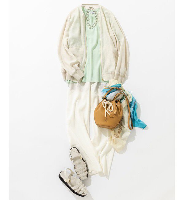 23区「【洗える】リネンレーヨンストレッチ ワイド パンツ」|その他|