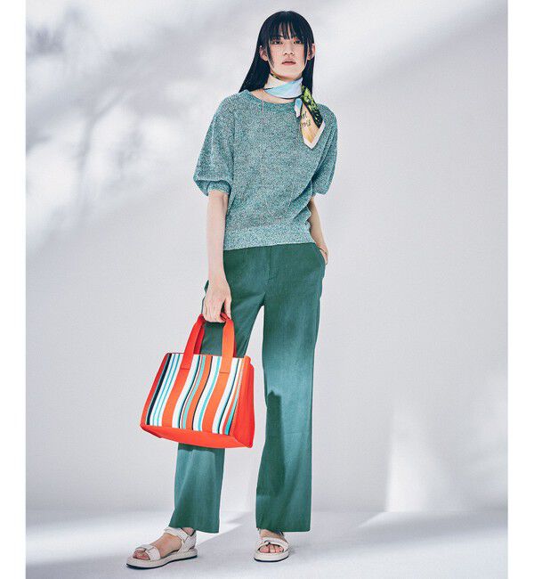 23区「【洗える】リネンレーヨンストレッチ ワイド パンツ」|その他|