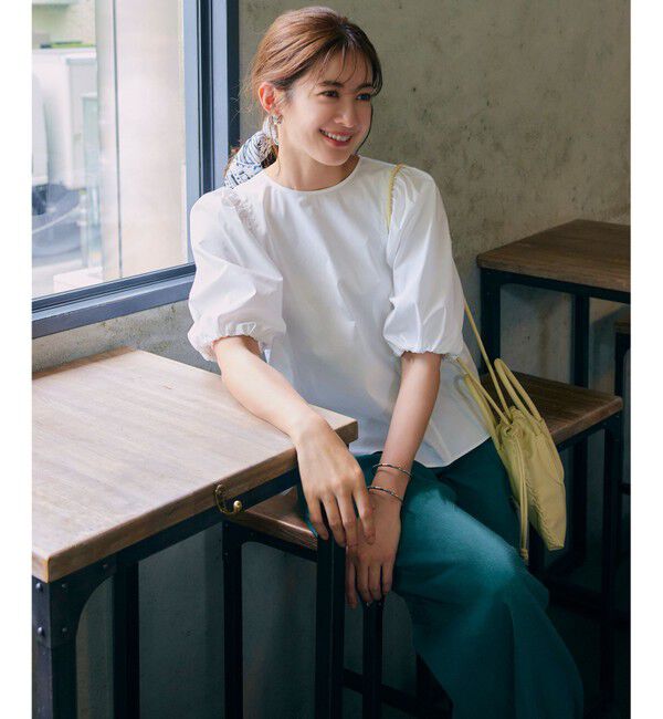 23区「【洗える】リネンレーヨンストレッチ ワイド パンツ」|その他|