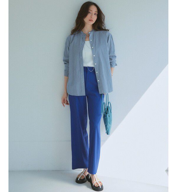 23区「【洗える】リネンレーヨンストレッチ ワイド パンツ」|その他|