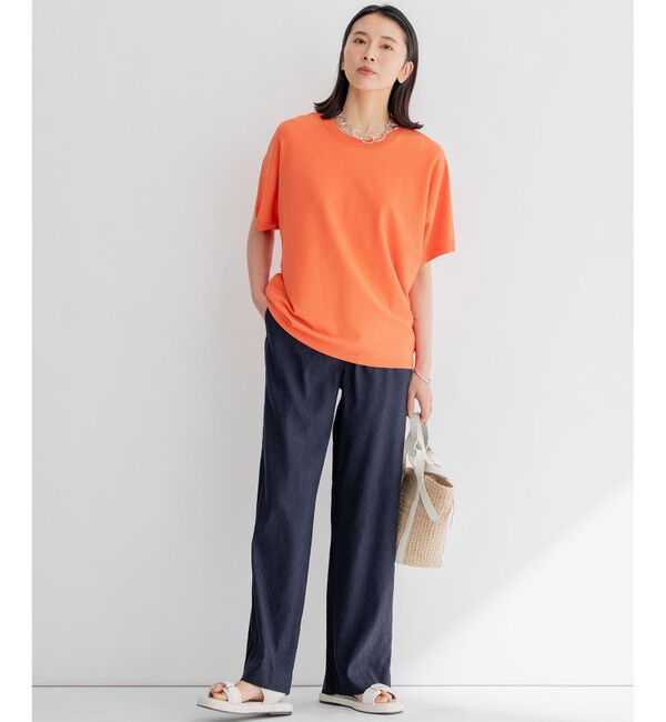 23区「【洗える】リネンレーヨンストレッチ ワイド パンツ」|その他|