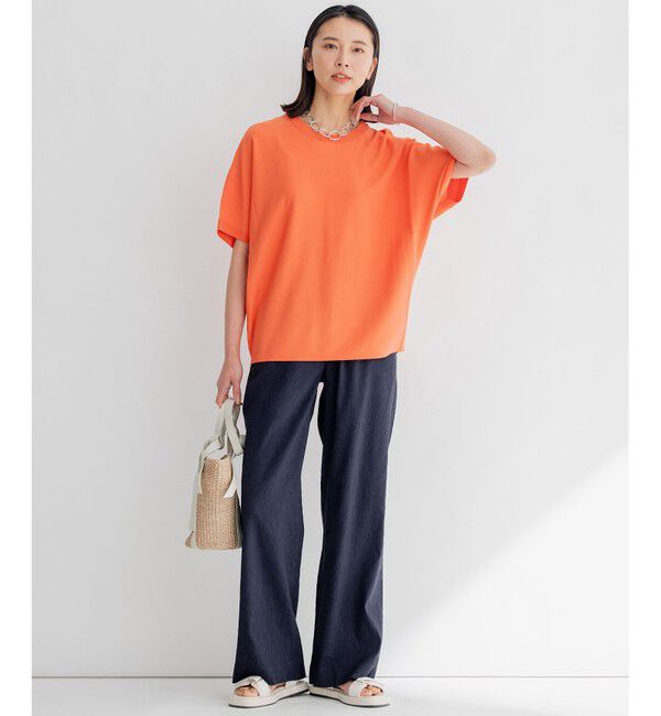 23区「【洗える】リネンレーヨンストレッチ ワイド パンツ」|その他|