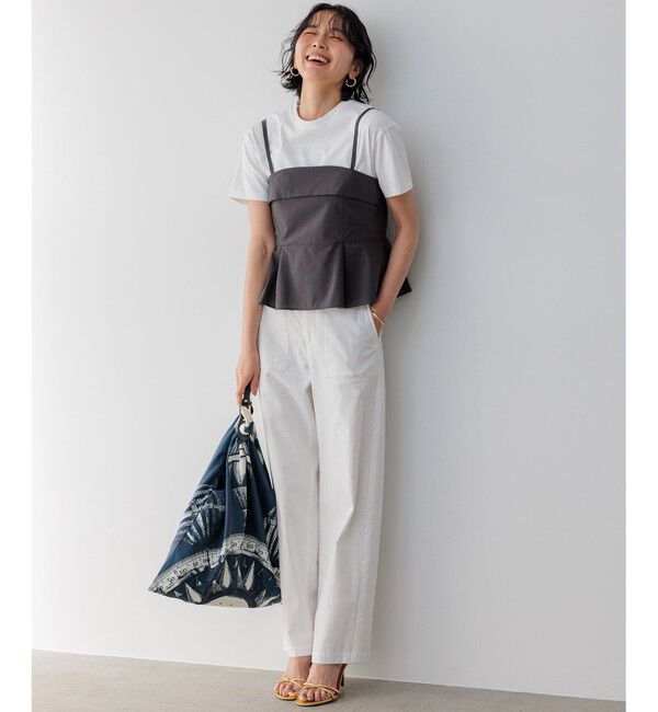 23区「【CLASSY.コラボ】ビスチェコンビ シャツワンピース」|ワンピース|