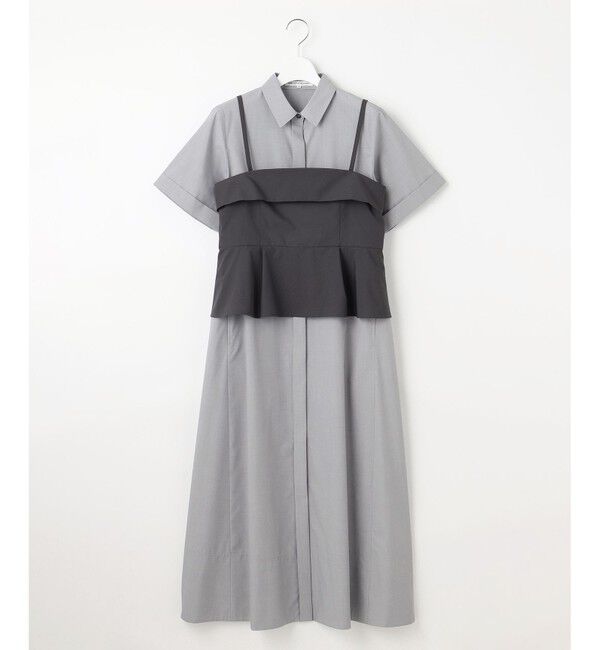 23区「【CLASSY.コラボ】ビスチェコンビ シャツワンピース」|ワンピース|