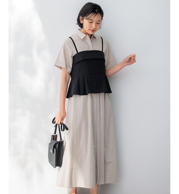 23区「【CLASSY.コラボ】ビスチェコンビ シャツワンピース」|ワンピース|【WEB限定】ﾍ