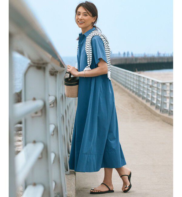 23区「【CLASSY.コラボ】ビスチェコンビ シャツワンピース」|ワンピース|