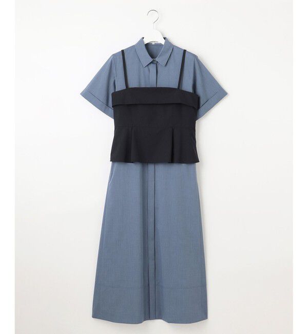23区「【CLASSY.コラボ】ビスチェコンビ シャツワンピース」|ワンピース|