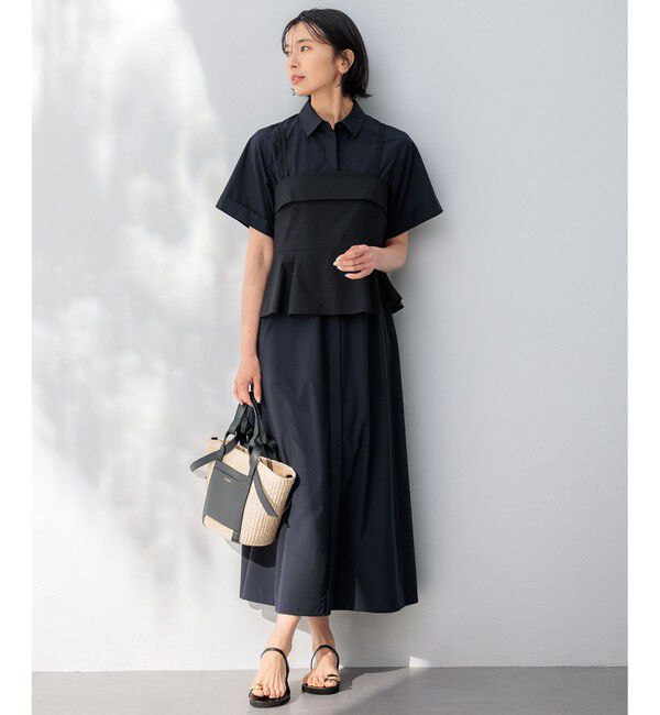 23区「【CLASSY.コラボ】ビスチェコンビ シャツワンピース」|ワンピース|