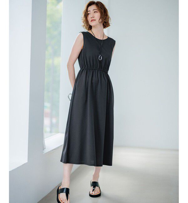 23区「【洗える】ドライコットンジャージー レイヤードワンピース」|ワンピース|
