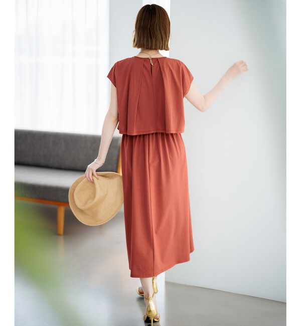 23区「【洗える】ドライコットンジャージー レイヤードワンピース」|ワンピース|