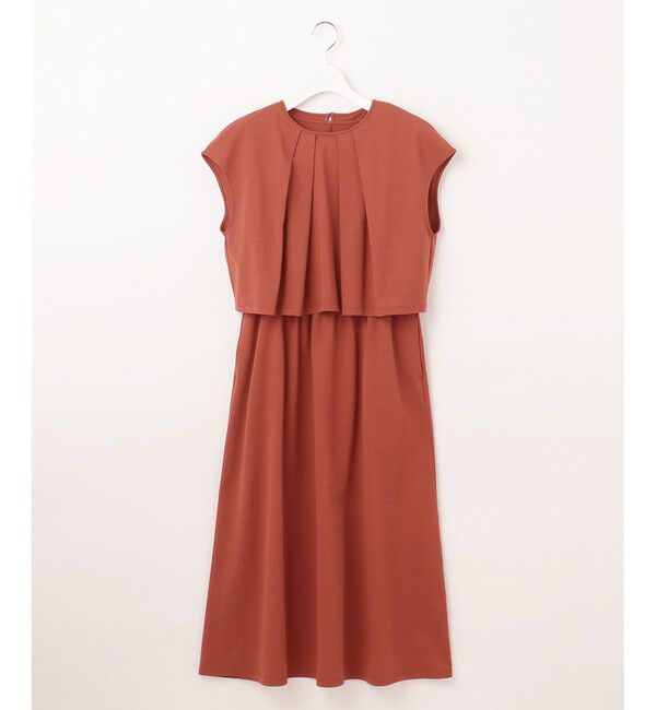 23区「【洗える】ドライコットンジャージー レイヤードワンピース」|ワンピース|