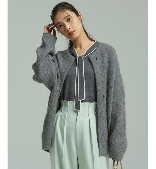 23区「【CLASSY.11月号掲載/洗える】ラクーンブレンドダブルフェイス ニットカーディガン」|カーディガン|ﾗｲﾄｸﾞﾚ