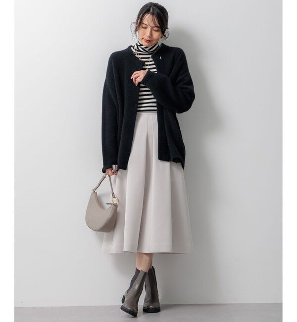 23区「【CLASSY.11月号掲載/洗える】ラクーンブレンドダブルフェイス ニットカーディガン」|カーディガン|