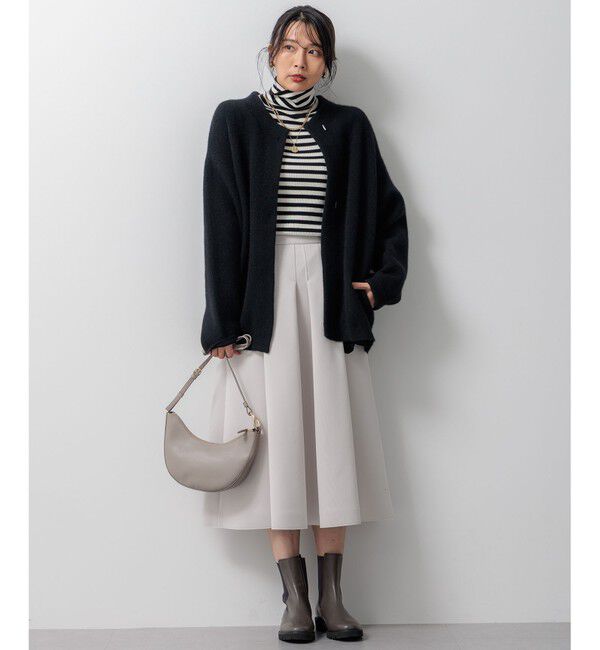 23区「【CLASSY.11月号掲載/洗える】ラクーンブレンドダブルフェイス ニットカーディガン」|カーディガン|