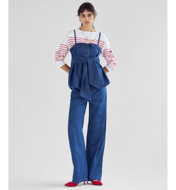 23区「【GLOW5月号掲載/洗える】ライトダンガリー ワイドパンツ」|デニム|