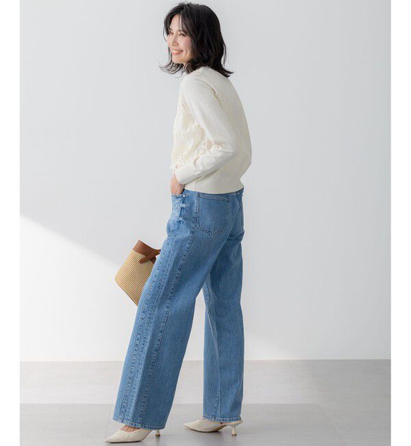 23区「【洗える】エンブロイダリーレース カーディガン」|カーディガン|