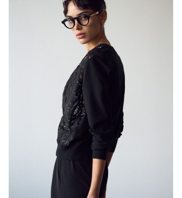 23区「【洗える】エンブロイダリーレース カーディガン」|カーディガン|