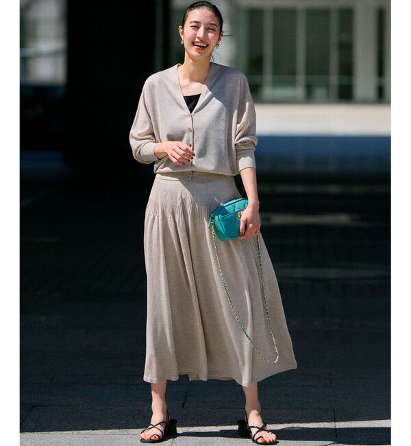 23区「【洗える】シャイニーシアー ドルマンスリーブ カーディガン」|カーディガン|