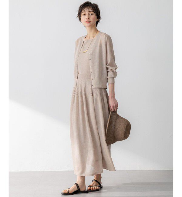 23区「【洗える】シャイニーシアー ドルマンスリーブ カーディガン」|カーディガン|