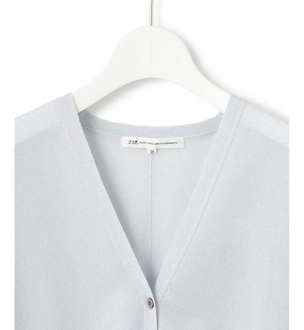 23区「【洗える】シャイニーシアー ドルマンスリーブ カーディガン」|カーディガン|