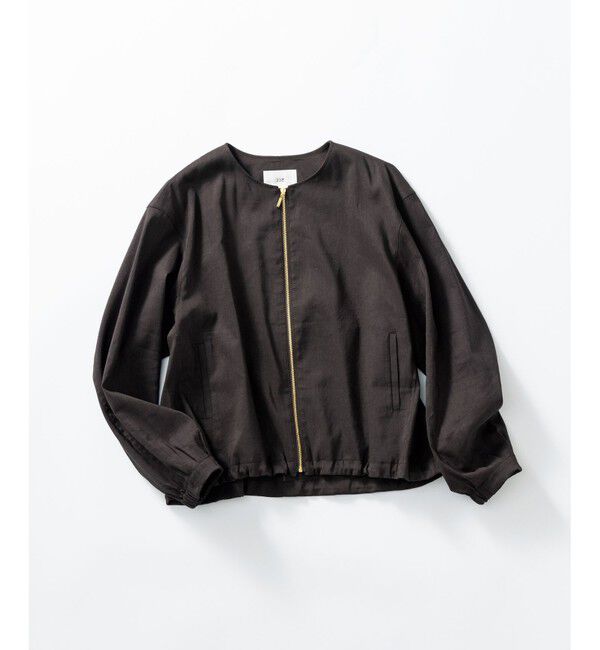 23区「【洗える】リネンレーヨンストレッチ ブルゾン」|ブルゾン・スタジャン|