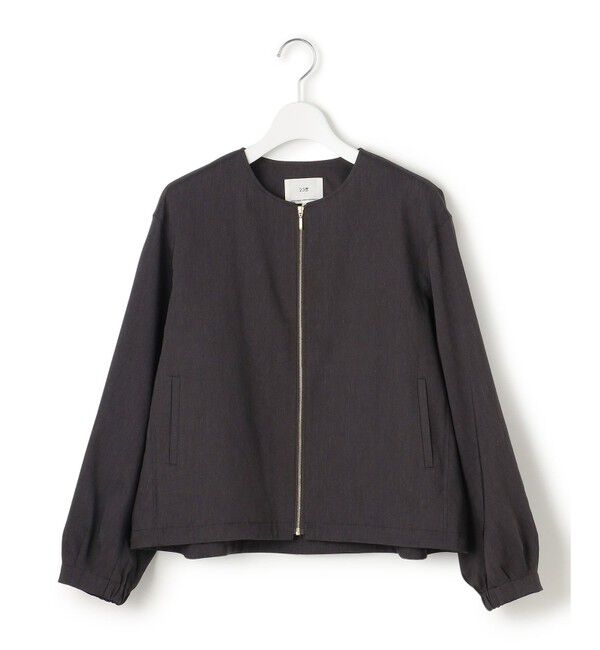 23区「【洗える】リネンレーヨンストレッチ ブルゾン」|ブルゾン・スタジャン|
