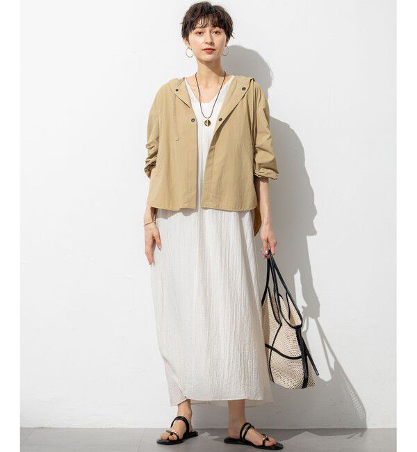 23区「【SLOW/一部店舗限定】UVカット/撥水/接触冷感 ナイロンタスランタフタ ライトブルゾン」|ブルゾン・スタジャン|