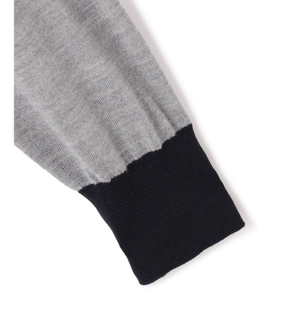 23区「【洗える】サステナブルウール Vネック バイカラー カーディガン」|カーディガン|